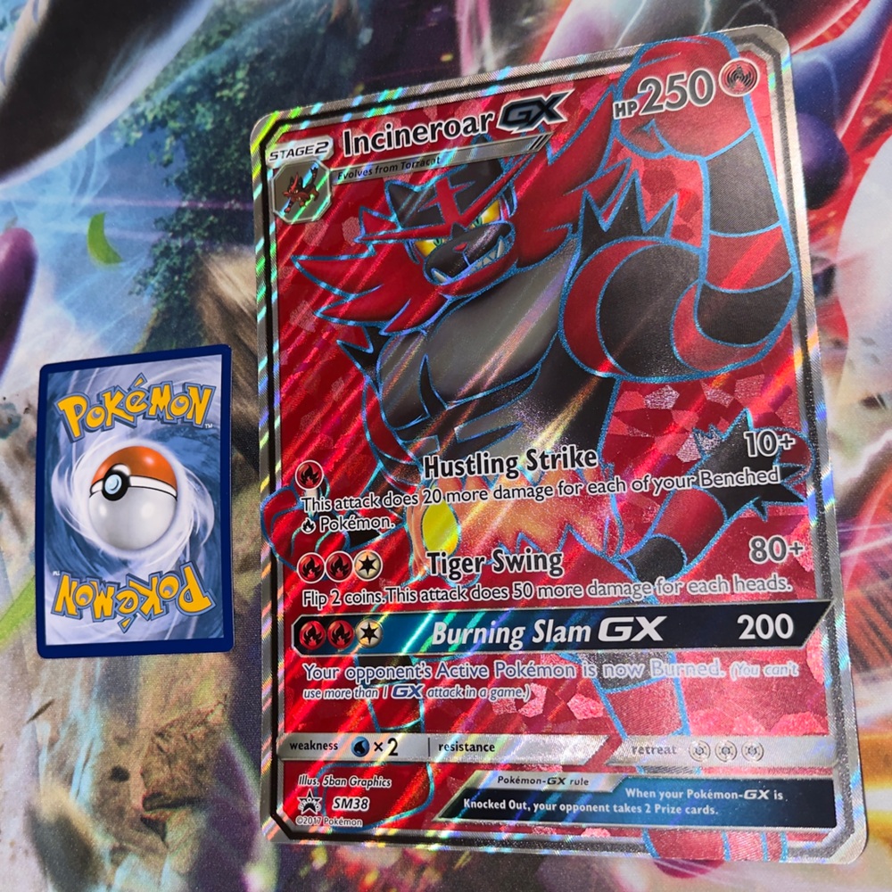 Incineroar GX Oversized Promo Textured SM38 Full Art Holo 2017 Pokémon card tcg